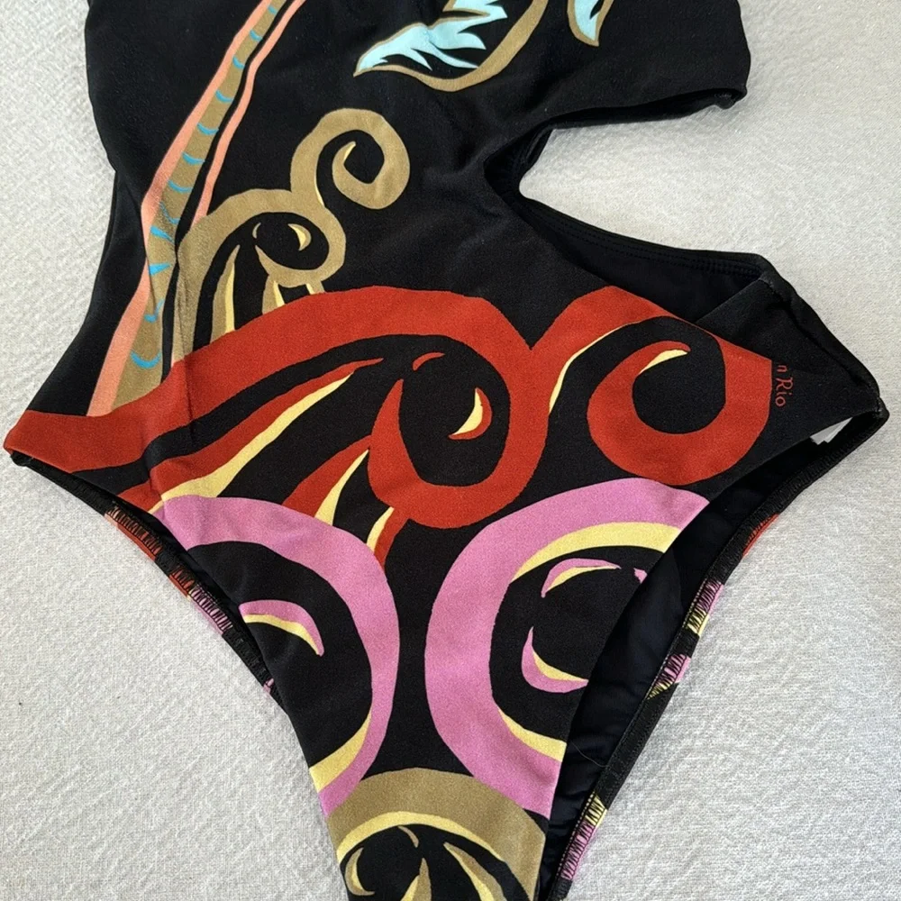 Farm Rio Pineapple Wave One Piece Swimsuit, Small, $220